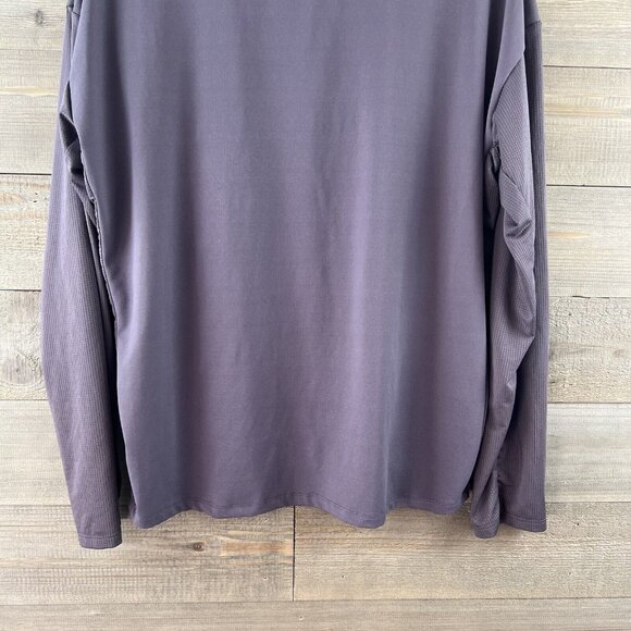Fabletics Womens Shirt Long Sleeve Elastic Gathered Back Athletic Workout XL - Picture 3 of 7
